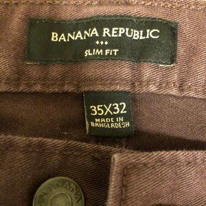 Banana Republic Burgandy Slim Fit Pants 35x32